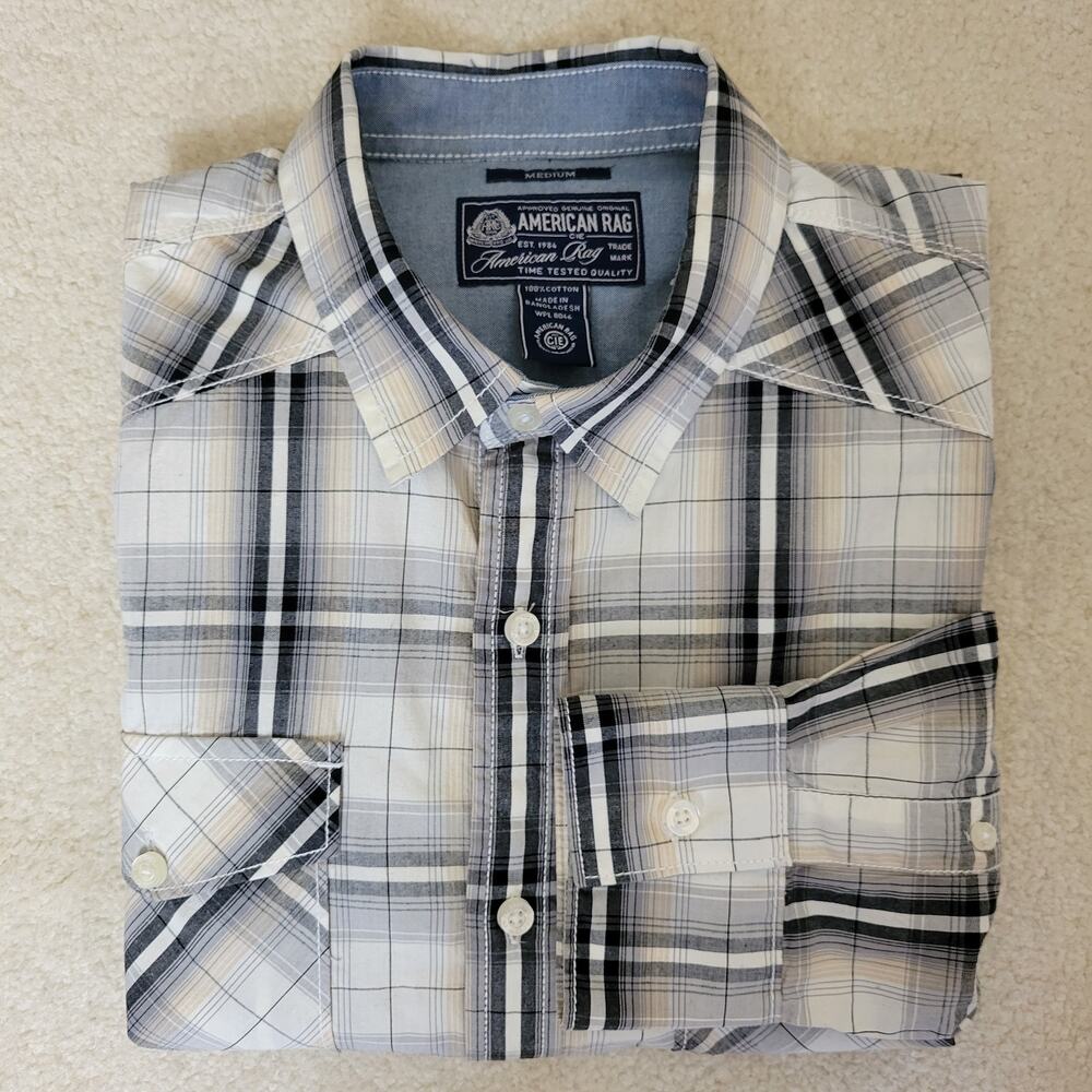 NWT Men's M American Rag Casual Western Long Sleeve Shirt